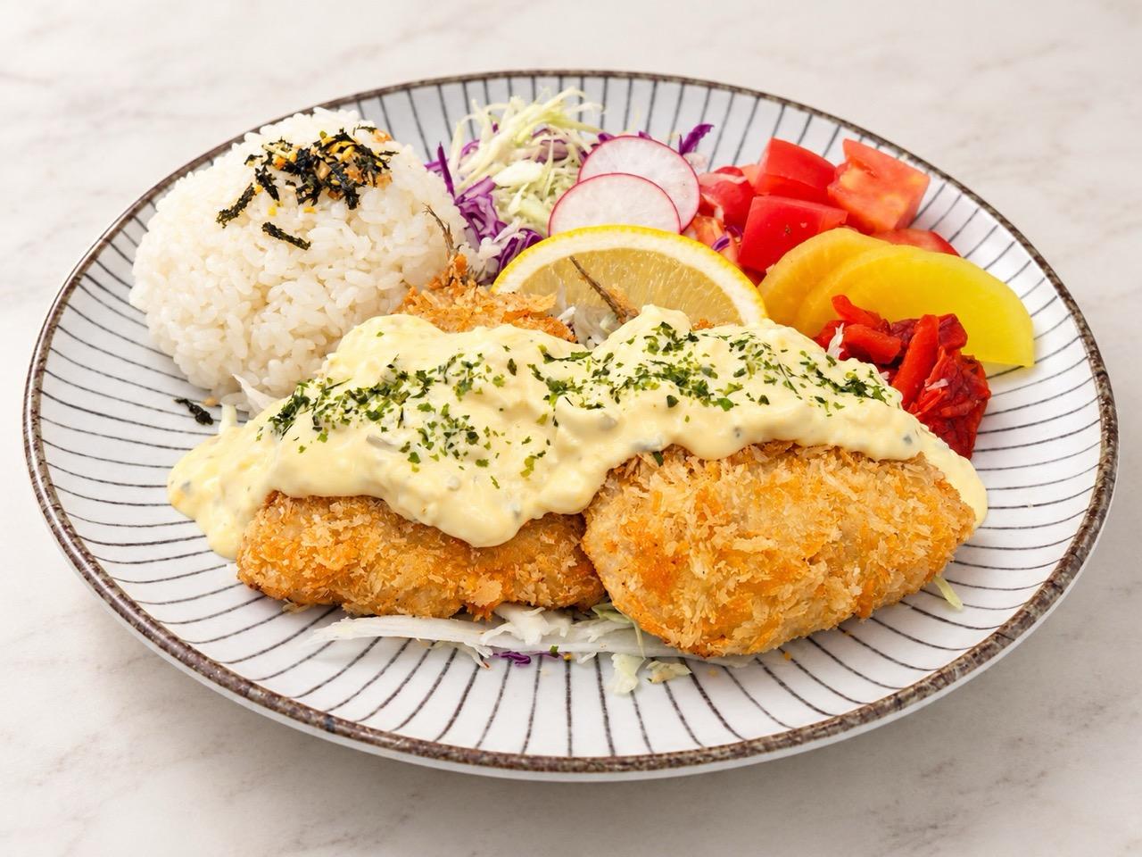 chicken katsu Nanban / karaage  nanban / aji fry nanban / prawn Croquette