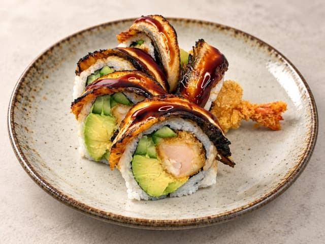 EEL AND JUMBO PRAWN ROLL 4PCS